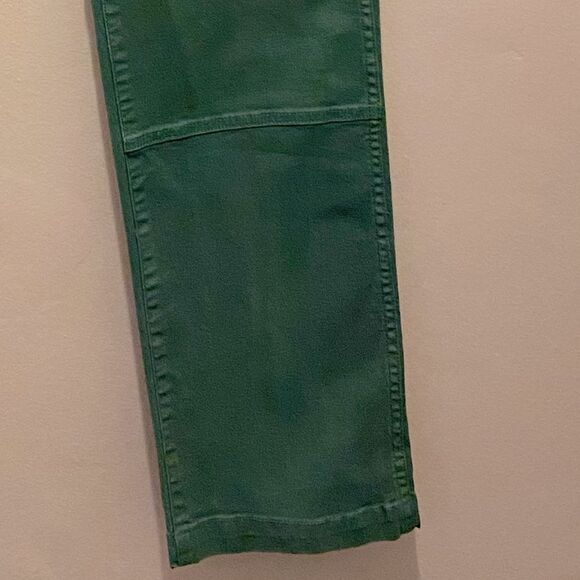Madewell NWOT 90’s Straight High Rise Cargo Style pockets moss green 28 - Picture 5 of 9